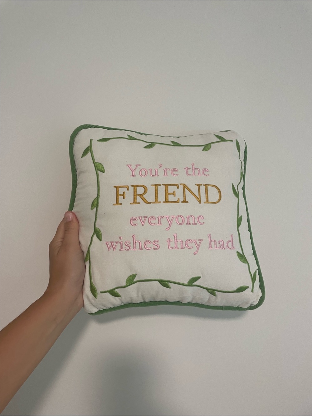 Embroidered Decorative Throw Pillow